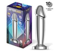 AfterDark Sarmy Metal Vibrating Dildo Plug Size M