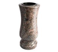 Afterglow Vaso per Tomba in Granito, Vero Granito, Resistente alle Intemperie, Resistente al Gelo, Altezza 28 cm, Diametro 12 cm, Lucidato, Fatto a Mano nel Regno Unito
