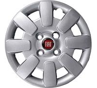 Aftermarket SERIE 4 COPRICERCHI BORCHIE COPPE RUOTA 13 LOGO ROSSO PANDA 2008 IN POI NON ORIGINALI