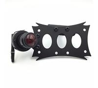 AfterMokit - Staffa di ricambio per targa laterale nera integrata con fanale posteriore a LED, universale, per Harley Davidson, Bobber, Chopper, Kawasaki, Suzuki, Yamaha, 17,8 x 10,2 cm