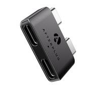 AFTERPLUG A MacBook Dual USB Extender con custodia, 2 porte USB-C Thunderbolt 5/4/3 e USB4 - 240W PD 8K video 40Gbps di dati - Spazio nero