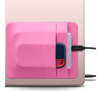 Afterplug Custodia a 2 Tasche per SSD e Hard Disk per Laptop, Adesivo 3M | Tasca elastica per HDD da 2,5 pollici e SSD | 15 x 12 cm | Scomparto separato per cavi | Cinghia di sicurezza integrata