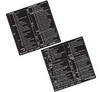 Afterplug Mac OS + Excel & Word Shortcuts Sticker, oltre 100 scorciatoie da tastiera per MacBook Pro e Air da 13-16", vinile senza residui, nero con testo bianco, confezione da 1
