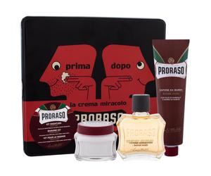 Aftershave Water Proraso Red After Shave Lotion Aftershave Water 100 Ml + Shaving Cream 150 Ml + Before-Shaving Cream 100 Ml + Jar 100Ml Per Uomo (Aftershave Water)