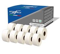 Aftertech 10x 11355 REMOVIBILI 19x51mm Rotoli di Etichette adesive compatibili (500 Etichette/rotolo = 5000 totali) per Dymo LabelWriter Seiko SLP etichettatrici stampanti 10x11355R
