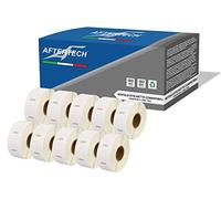 Aftertech 10x 2525 25x25mm Rotoli di Etichette adesive compatibili (750 Etichette/rotolo = 7500 totali) per Dymo LabelWriter Seiko SLP etichettatrici stampanti S0929124 10x2525