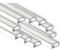AFTERTECH 10x 2metri (20M) 1506B 15x6mm PROFILO ALLUMINIO BIANCO PER STRISCE STRIP LED BARRA RIGIDA 2M 2MT + COPERTURA (10x 2metri 1506bianco clear)