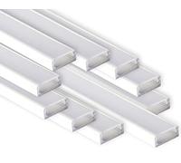 AFTERTECH 10x 2metri (20M) 1506B 15x6mm PROFILO ALLUMINIO BIANCO PER STRISCE STRIP LED BARRA RIGIDA 2M 2MT + COPERTURA (10x 2metri 1506bianco fog)