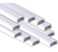 AFTERTECH 10x 2metri (20M) 1506B 15x6mm PROFILO ALLUMINIO BIANCO PER STRISCE STRIP LED BARRA RIGIDA 2M 2MT + COPERTURA (10x 2metri 1506bianco milk)