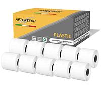 Aftertech 10x 99014P 54x101mm Rotoli di Etichette PLASTICHE IMPERMEABILI adesive compatibili (220 Etichette/rotolo = 2200 totali) per etichettatrici stampanti Dymo LabelWriter 10x99014PLA