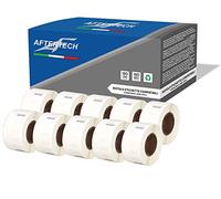 Aftertech 10x 99017 12,5x51mm Rotoli di Etichette adesive compatibili (220 Etichette/rotolo = 2200 totali) per Dymo LabelWriter Seiko SLP etichettatrici stampanti S0722460 10x99017