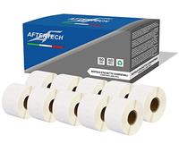 Aftertech 10x 99018 38x190mm Rotoli di Etichette adesive compatibili (110 Etichette/rotolo = 1100 totali) per Dymo LabelWriter Seiko SLP etichettatrici stampanti S0722470 10x99018