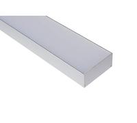 Aftertech® 2m 2metri 7532 75x32mm PROFILO RETTANGOLARE GRANDE ALLUMINIO STRISCE STRIP LED 2MT SOSPENSIONE