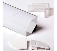 Aftertech® 3metri 3030 30x30mm PROFILO ANGOLARE GRANDE ALLUMINIO STRISCE STRIP LED BARRA 3MT + COVER OPACA