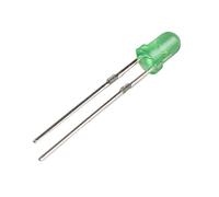 Aftertech® FOGGY 100 DIODI LED LEDS VERDI 3mm GREEN LUCE DIFFUSA DIFFUSED + RESISTENZE A2B5.A2C48