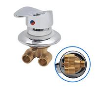 AFUDER Miscelatore Cabina Doccia Valvola doccia in ottone Uscita deviatore Miscelatore doccia cromato Raccordo G1/2" Valvola miscelatrice acqua calda e fredda Rubinetto doccia per doccia