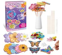 Afufu Lavoretti Creativi per Bambini 4 5 6 7 8 9+ Anni, Giochi Creativi Crea Tuo Bouquet Fiori, Poke Art Giocattoli Fai da Te, Kit Artigianali per Ragazza Regalo, Craft Attività Ragazze (No Vaso)