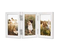 Afuly Cornice Foto Multiple 3 Foto per 10x15 Portafoto Collage Bianco Legno Rustico Famiglia Amico Regalo