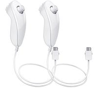 AFUNTA Nunchuck Controller per Wii U, 2 Pacchetti di Ricambio per Wii U Video Game - Bianco [video game]