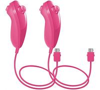 AFUNTA Nunchuck Controller per Wii U, 2 Pacchetti di Ricambio per Wii U Video Game - Rosa