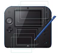 AFUNTA Pellicola Protettiva per Nintendo 2DS con Stilo, 3 Pack (6 Pz) HD Pellicola di Pet per Schermo Superiore e Inferiore, con 1 Stylus Penna