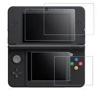 AFUNTA Pellicola Protettiva per Nintendo New 3DS, 2 Pack (4 Pz) Vetro Temprato per Schermo Superiore e HD Pet Film Trasparente per Schermi Inferiori, Accessori per 3DS