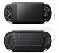 AFUNTA Pellicole di Protezione per Schermo per Sony Playstation Vita 1000, 2 Pack (4 Pezzi) Pellicola in Vetro Temperato per Schermo e Pellicole in Pet per Posteriori, PS Vita PSV 1000 Accessorio