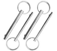 AFUNTA - Set di 4 perni a sgancio rapido, diametro 8 mm e 6,3 mm, lunghezza totale 76 mm, acciaio inox 316, per accessori barche come bimini