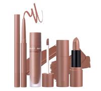 Afurl Set di rossetto liquido e lipliner, rossetto liquido, rossetto, rossetto liquido | 3 rossetti Velvet Lipstick per labbra, impermeabile e durevole, uso delicato