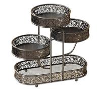 AFXGUSD Cestino per Frutta in Ferro Multistrato, Vassoio per Snack, 40 X 20 X 40 Cm, Versatile Ripiano per Riporre Le Verdure, Nero