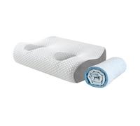 AFXGUSD Cuscino Cervicale, Cuscino per Piercing Alle Orecchie, Memory Foam Morbido, Cuscino Ergonomico per Il Collo, Comodo per Porta Orecchini, Coppi, Grigio