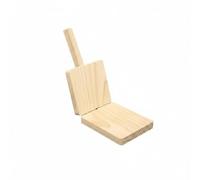 AFXGUSD Stampino in Acciaio Inox per Impasto Manuale Pressa per Tortillas Forma per Ravioli Pressa con Manico Ergonomico Adatto a E Preparazione Dolci, L, Legno