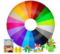 AFXXE Filamento Pla 1.75, 20 colorati, 10m-Ricariche Penna 3D Ciascuno Con Set di Sagome per Bambini e Adulti, Fili Penna 3D Con Stencil Per ODRVM,Tecboss,Lovebay,Filamento Stampante 3D professionale