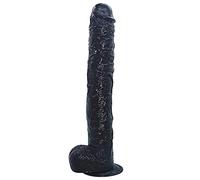 AFYH Dǐldó Pene Cock, Dildó Vibratóre Reale Pene Extra Lungo 43 cm / 16,93 〃,Piegatura a 360 ° e Potente Ventosa, per la stimolazione per lei - Pene più Grande, più Duro, più Lungo,Black