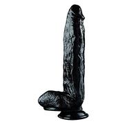 AFYH Dildo, vibratore Dildo Grande da 31 cm, Uovo Realistico e Dildo Realistico, Adatto per i Regali di Addio al Celibato da Donna (massaggiatore) e da Addio al Celibato,Black