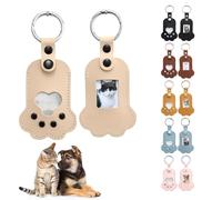 AFYRIANT Portachiavi a Forma di Zampa di Gatto - Portachiavi Commemorativo per Animali Domestici, Scatola dei Ricordi per Peli di Cane, Portachiavi Gatto (Albicocca)