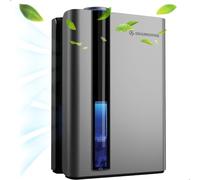 AG 330 Deumidificatore e Purificatore d'Aria Portatile con Filtro al Carbone, 1L/gg, Serbatoio 2,7L, per Ambienti fino a 35m², Luce LED 7 Colori