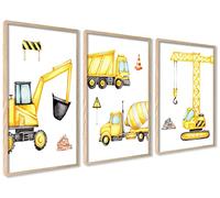ag.art deco Set di 3 Quadri Cameretta Bambino 30x40cm Senza Cornice
