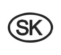 AG Design a C 9472 3D Adesivi Slovacchia 13,5 x 9 cm Nero