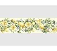 AG Design AWB 8448 - Bordo autoadesivo, limoni chiari, impermeabile, decorazione per pareti, mobili, carta da parati, rivestimenti murali e porte, pellicola, larghezza 500 cm x altezza 13,8 cm