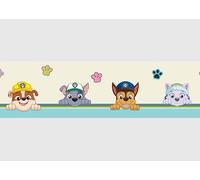 AG Design AWBD 8008 - Bordo autoadesivo per cameretta dei bambini, impermeabile, motivo Paw Patrol Sei felice, pellicola multicolore, larghezza 500 cm x altezza 13,8 cm