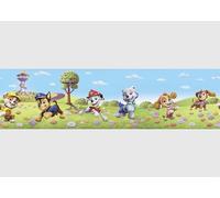 AG Design AWBD 8036 - Bordo autoadesivo Paw Patrol Flowerfeld, impermeabile, decorazione da parete per cameretta dei bambini, per ragazze e ragazzi, pellicola multicolore, larghezza 500 cm x altezza