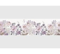 AG Design Bordura Autoadesiva Fiori Viola ad Acquerello, AWB 8482 | Decorazione Impermeabile per Pareti, Mobili, Carte da Parati, Rivestimenti Murali, Pellicola | Larghezza 500 x Altezza 13,8 cm
