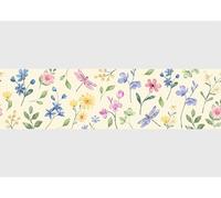 AG Design Bordura Autoadesiva Libellule in Giardino, AWB 8488 | Decorazione Impermeabile per Pareti, Mobili, Carte da Parati, Rivestimenti Murali, Pellicola | Larghezza 500 x Altezza 13,8 cm