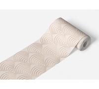 AG Design Bordura Autoadesiva Mosaico Pavone Beige, AWB 8464 | Decorazione Impermeabile per Pareti, Mobili, Carte da Parati, Rivestimenti Murali, Pellicola | Larghezza 500 x Altezza 13,8 cm