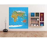 AG Design Carta da Parati Fotografica FTL 1640, Planisfero,