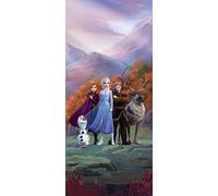 AG Design FTDN V 5487-Carta da Parati Fotografica in Tessuto Non Tessuto, Elsa con Gli Amici in Montagna, Frozen 2, 90 x 202 cm, Motivo: Disney, Multicolore