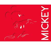 AG Design Mickey Mouse su sfondo rosso Disney, carta da parati fotografica in tessuto non tessuto, 160 x 110 cm, FTDN M 5270, multicolore