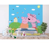 AG Design Peppa Pig - Carta da parati fotografica per cameretta dei bambini, 300 x 270 cm, 4 pezzi