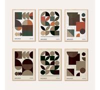 AG Design® Set DOPPIO LATO di 3 Poster Astratto e Stampe d’Arte | 3 pz x 30 × 42 cm | Per Camera da Letto, Soggiorno, Cucina e Ufficio | Senza Cornici | AP3 351444